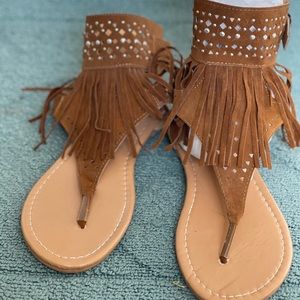 New w/o tag, fashion fringe sandals, bohemian, size 41